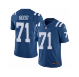Men's Nike Indianapolis Colts #71 Denzelle Good Limited Royal Blue Rush NFL Jersey
