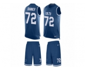 Men's Nike Indianapolis Colts #72 Zach Banner Limited Royal Blue Tank Top Suit NFL Jersey