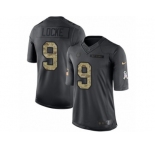 Men's Nike Indianapolis Colts #9 Jeff Locke Limited Black 2016 Salute to Service NFL Jersey