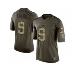 Men's Nike Indianapolis Colts #9 Jeff Locke Limited Green Salute to Service NFL Jersey