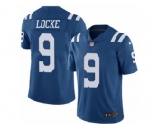 Men's Nike Indianapolis Colts #9 Jeff Locke Limited Royal Blue Rush NFL Jersey