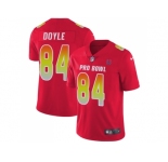 Nike Indianapolis Colts #84 Jack Doyle Red Men Stitched NFL Limited AFC 2018 Pro Bowl Jersey