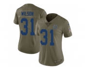 Women Nike Indianapolis Colts #31 Quincy Wilson Olive Stitched NFL Limited 2017 Salute to Service Jersey