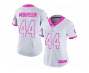 Women Nike Indianapolis Colts #44 Antonio Morrison Limited White Pink Rush Fashion NFL Jersey