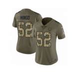 Women Nike Indianapolis Colts #52 Barkevious Mingo Limited Olive Camo 2017 Salute to Service NFL Jersey