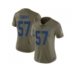 Women Nike Indianapolis Colts #57 Kemoko Turay Olive Stitched NFL Limited 2017 Salute to Service Jersey