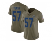 Women Nike Indianapolis Colts #57 Kemoko Turay Olive Stitched NFL Limited 2017 Salute to Service Jersey