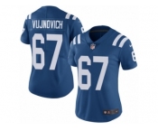 Women Nike Indianapolis Colts #67 Jeremy Vujnovich Royal Blue Team Color Vapor Untouchable Limited Player NFL Jersey