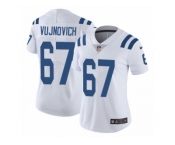 Women Nike Indianapolis Colts #67 Jeremy Vujnovich White Vapor Untouchable Limited Player NFL Jersey