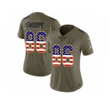 Women Nike Indianapolis Colts #86 Erik Swoope Limited Olive USA Flag 2017 Salute to Service NFL Jersey