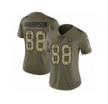 Women Nike Indianapolis Colts #88 Marvin Harrison Limited Olive Camo 2017 Salute to Service NFL Jersey