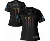 Women's Indianapolis Colts #11 Deon Cain Game Black Fashion Football Jersey