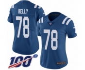Women's Indianapolis Colts #78 Ryan Kelly Royal Blue Team Color Vapor Untouchable Limited Player 100th Season Football Jersey