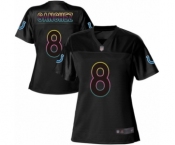 Women's Indianapolis Colts #8 Rigoberto Sanchez Game Black Fashion Football Jersey