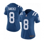 Women's Indianapolis Colts #8 Rigoberto Sanchez Royal Blue Team Color Vapor Untouchable Limited Player Football Jersey