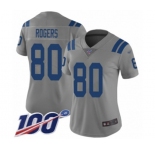 Women's Indianapolis Colts #80 Chester Rogers Limited Gray Inverted Legend 100th Season Football Jersey