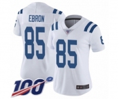 Women's Indianapolis Colts #85 Eric Ebron White Vapor Untouchable Limited Player 100th Season Football Jersey