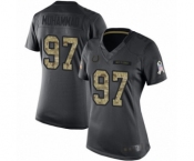 Women's Indianapolis Colts #97 Al-Quadin Muhammad Limited Black 2016 Salute to Service Football Jersey