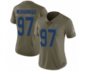 Women's Indianapolis Colts #97 Al-Quadin Muhammad Limited Olive 2017 Salute to Service Football Jersey