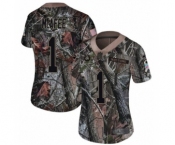 Women's Nike Indianapolis Colts #1 Pat McAfee Limited Camo Rush Realtree NFL Jersey