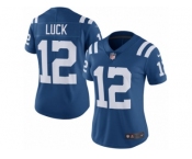 Women's Nike Indianapolis Colts #12 Andrew Luck Limited Royal Blue Rush NFL Jersey