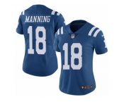 Women's Nike Indianapolis Colts #18 Peyton Manning Limited Royal Blue Rush NFL Jersey