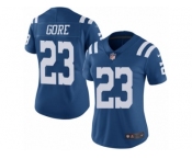 Women's Nike Indianapolis Colts #23 Frank Gore Limited Royal Blue Rush NFL Jersey