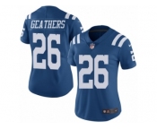 Women's Nike Indianapolis Colts #26 Clayton Geathers Limited Royal Blue Rush NFL Jersey