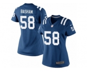 Women's Nike Indianapolis Colts #58 Tarell Basham Limited Royal Blue Team Color NFL Jersey