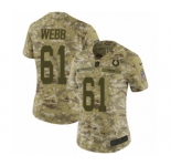 Women's Nike Indianapolis Colts #61 J'Marcus Webb Limited Camo 2018 Salute to Service NFL Jersey