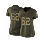 Women's Nike Indianapolis Colts #62 Le'Raven Clark Limited Green Salute to Service NFL Jersey