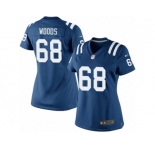 Women's Nike Indianapolis Colts #68 Al Woods Limited Royal Blue Team Color NFL Jersey