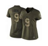 Women's Nike Indianapolis Colts #9 Jeff Locke Limited Green Salute to Service NFL Jersey