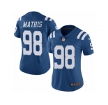Women's Nike Indianapolis Colts #98 Robert Mathis Limited Royal Blue Rush NFL Jersey