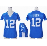 nike women nfl jerseys indianapolis colts #12 luck blue[draft him ii top]