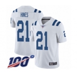 Youth Indianapolis Colts #21 Nyheim Hines White Vapor Untouchable Limited Player 100th Season Football Jersey