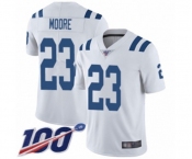 Youth Indianapolis Colts #23 Kenny Moore White Vapor Untouchable Limited Player 100th Season Football Jersey