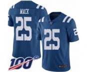 Youth Indianapolis Colts #25 Marlon Mack Limited Royal Blue Rush Vapor Untouchable 100th Season Football Jersey