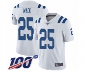 Youth Indianapolis Colts #25 Marlon Mack White Vapor Untouchable Limited Player 100th Season Football Jersey