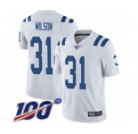 Youth Indianapolis Colts #31 Quincy Wilson White Vapor Untouchable Limited Player 100th Season Football Jersey