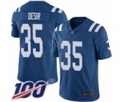 Youth Indianapolis Colts #35 Pierre Desir Royal Blue Team Color Vapor Untouchable Limited Player 100th Season Football Jersey