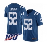Youth Indianapolis Colts #52 Ben Banogu Limited Royal Blue Rush Vapor Untouchable 100th Season Football Jersey
