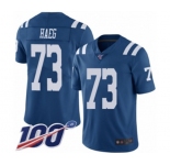 Youth Indianapolis Colts #73 Joe Haeg Limited Royal Blue Rush Vapor Untouchable 100th Season Football Jersey