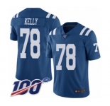 Youth Indianapolis Colts #78 Ryan Kelly Limited Royal Blue Rush Vapor Untouchable 100th Season Football Jersey