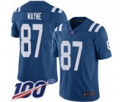 Youth Indianapolis Colts #87 Reggie Wayne Royal Blue Team Color Vapor Untouchable Limited Player 100th Season Football Jersey