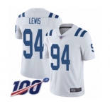 Youth Indianapolis Colts #94 Tyquan Lewis White Vapor Untouchable Limited Player 100th Season Football Jersey