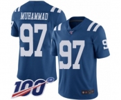 Youth Indianapolis Colts #97 Al-Quadin Muhammad Limited Royal Blue Rush Vapor Untouchable 100th Season Football Jersey