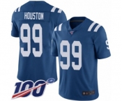 Youth Indianapolis Colts #99 Justin Houston Royal Blue Team Color Vapor Untouchable Limited Player 100th Season Football Jersey