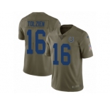 Youth Nike Indianapolis Colts #16 Scott Tolzien Limited Olive 2017 Salute to Service NFL Jersey