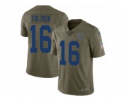 Youth Nike Indianapolis Colts #16 Scott Tolzien Limited Olive 2017 Salute to Service NFL Jersey
